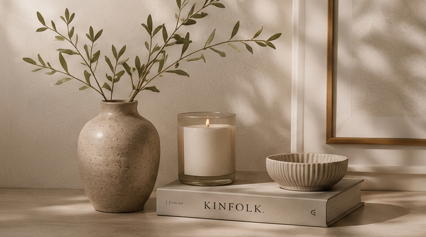 Warm, styled interior detail